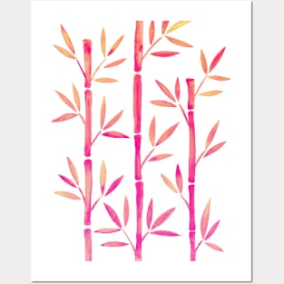 Pink Bamboo Posters and Art